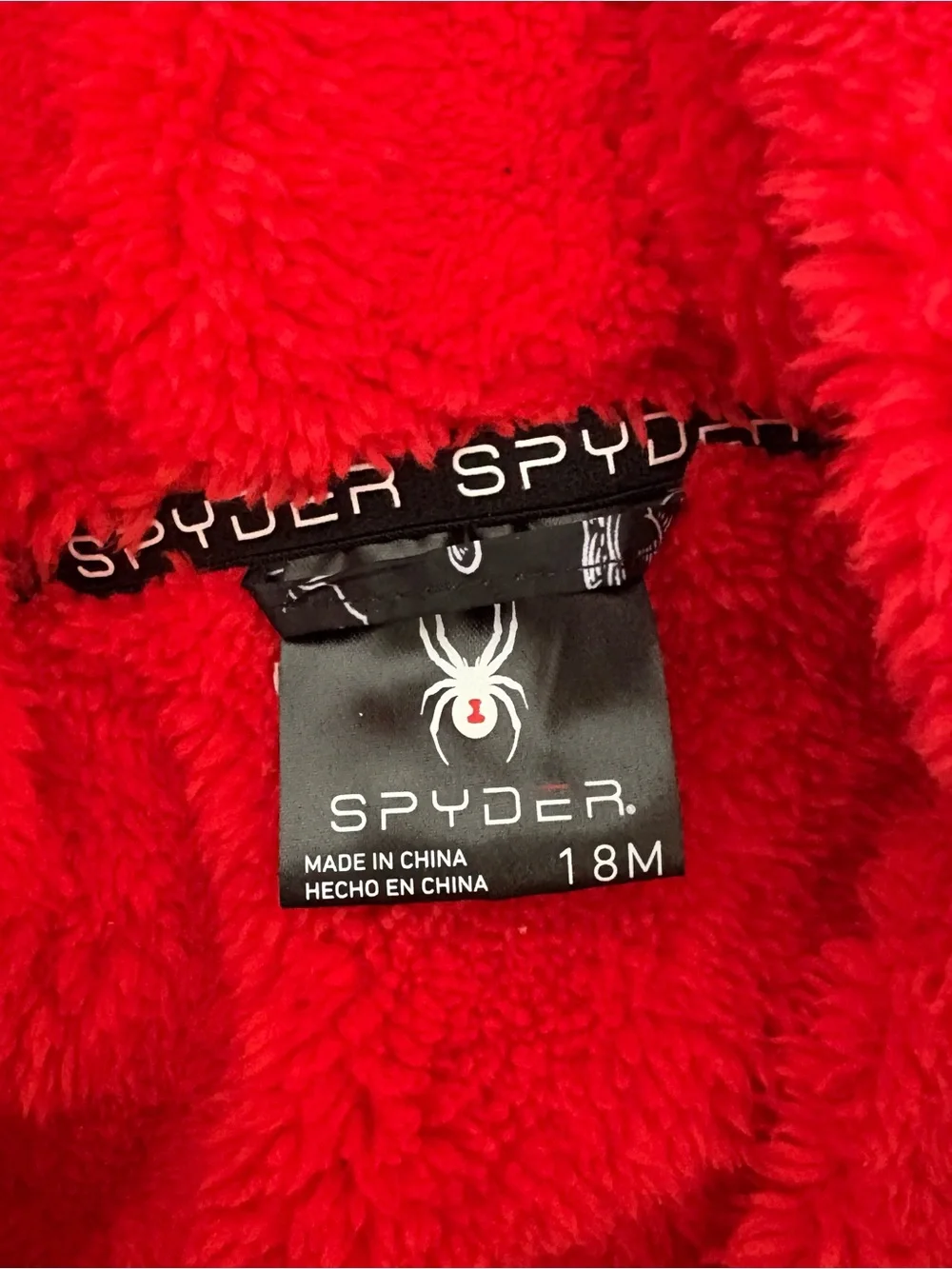 Spyder Black One-Piece Puffer Snowsuit with Red Trim